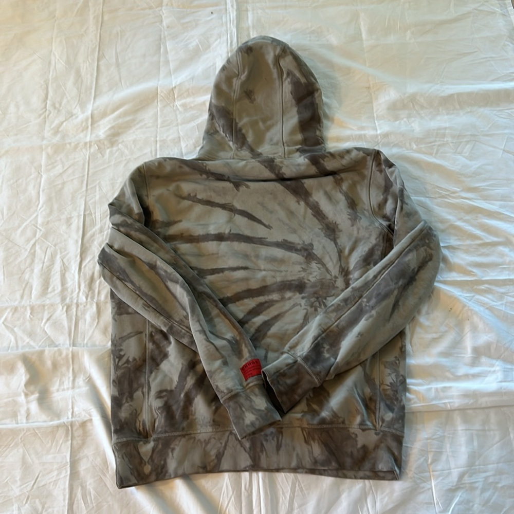 CHNGE Tie-Dye Hoodie in Olive Green and Charcoal - Picture 2 of 9